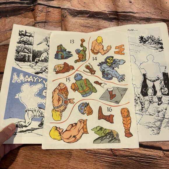 Vintage 1983 Masters of the Universe He-Man Sticker Fun Book Golden MOTU Used - Picture 10 of 10